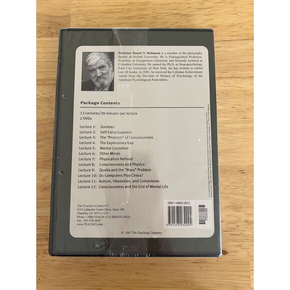 The Great Courses Consciousness And Its Implications Daniel Robinson New Sealed - Picture 4 of 4
